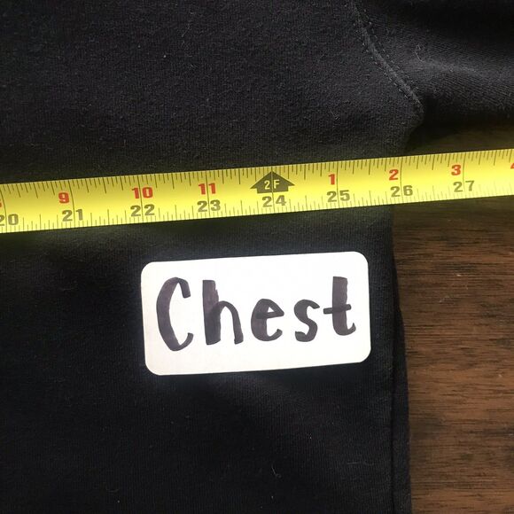 Cove Surf Co Black Cotton Fleece Logo Long Sleeve Mens Sweatshirt Hoodie XXL - Picture 7 of 9